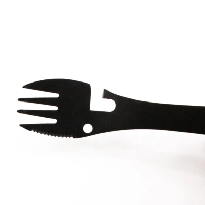 Nuevo acero inoxidable Spork utensilio de camping cuchillo cuchara tenedor abrelatas Foto 1 de 4