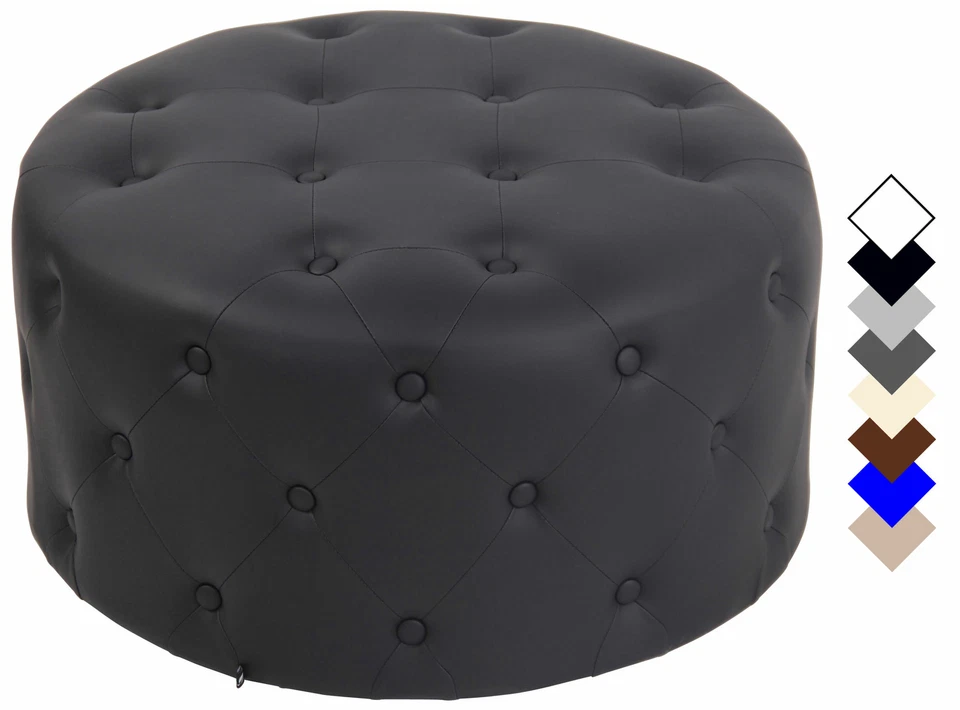 Fußhocker Korsika Polsterhocker Sitzhocker Pouf Hocker gesteppt Chesterfield - Bild 1 von 1