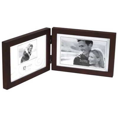 International Designs Dark Walnut Concept Wood Picture Frame, Double Horizont... - Image 1 of 4
