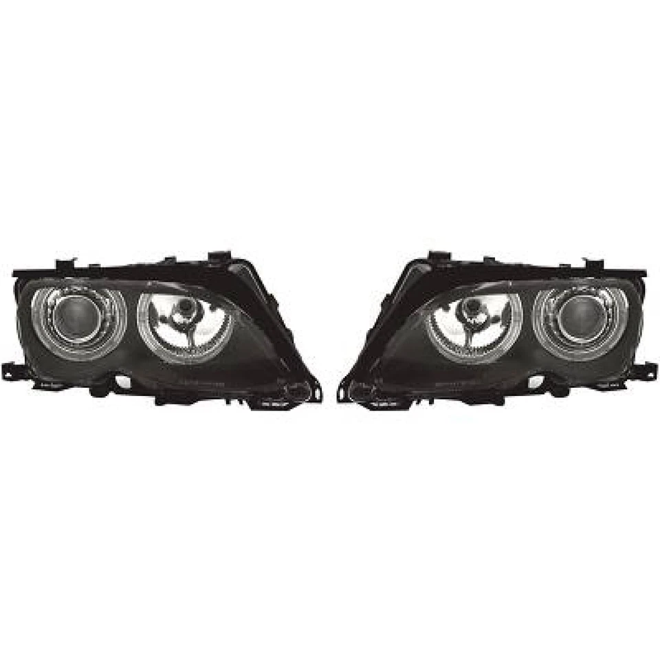 BMW E46 01-05 4DR  SALOON TOURING DEPO ANGEL EYE HEADLIGHTS HEADLAMPS HALOGEN - Image 1 of 1