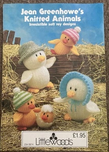 Jean Greenhowes Knitted Animals Designs/ Patterns 1990 Booklet: Great Condition - Picture 1 of 13