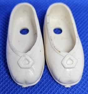 Scarpe bambola Principessa Leia Organa 1978 12" bianche Star Wars Kenner vintage - Foto 1 di 6