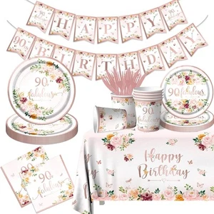90th Birthday Party Supplies - Rose Gold Decorations - Picture 1 of 6