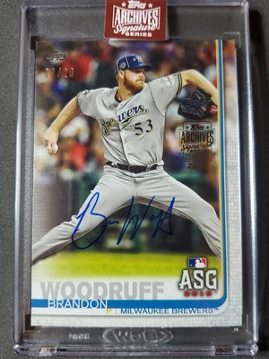 2023 Topps Archives Signatures 7/29 All Star Game BRANDON WOODRUFF Auto Brewers - Image 1 of 3