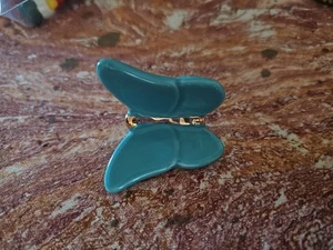 Nora Fleming RETIRED Teal Butterfly Mini - Bild 1 von 4