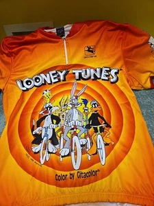 Giordana Looney Tunes Cycling Jersey Uniform Bugs Bunny Daffy Duck Italy VTG - Picture 1 of 7