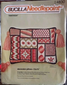 Bucilla #4830 "FANTASIA" Decorator Pillow Kit 12x15" ✔️Pics Complete - Picture 1 of 7