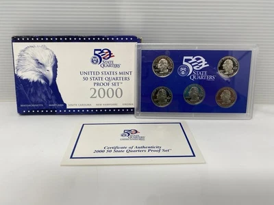 2000 ESTADOS UNIDOS COMO NUEVO 50 CUARTOS ESTATALES JUEGO DE PRUEBA (S)- con certificado de autenticidad Foto 1 de 4