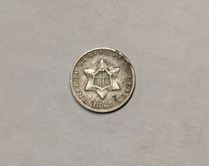 1852 Three Cent Silver "Trime" - Scarcer Odd Denomination Collector Type Coin 3¢ - Picture 1 of 4
