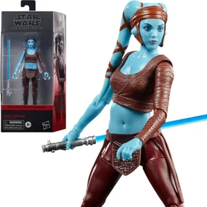 FIGURA DE ACCIÓN DE 6 PULGADAS STAR WARS SERIE NEGRA ATAQUE A LOS CLONES AAYLA SECURA - Imagen 1 de 10