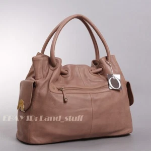 Oroton Slouch Large Baux-Gather Tote Mink Leather Bucket bag Purse NWT AUD$798 - Bild 1 von 13