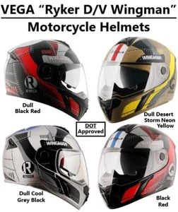 Casco completo de motocicleta VEGA “Ryker D/V Wingman” certificado por el DOT - Imagen 1 de 18
