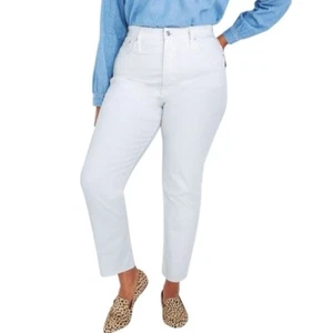 Neu mit Etikett Madewell The Perfect Vintage Jeansfliese weiß roher Saum Größe 33 - Bild 1 von 15