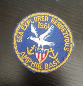 1961 Sea Explorer Rendezvous Amphib. Base 3 Inch Round Patch - Picture 1 of 2