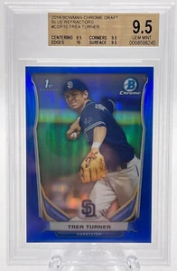 2014 Bowman Chrome Blue Refractor #CDP10 Trea Turner /399 BGS 9.5 True GEM+ - Picture 1 of 2