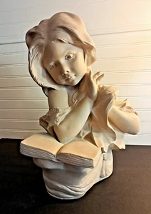 1985 Austin Productions Sculpture “Entranced” Girl Reading Book Pablo Verde 18" - Picture 1 of 23