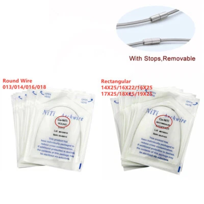 Dental Orthodontic Cu-Niti Arch Wires With Stops Round/Rectangular Ormco DAMON