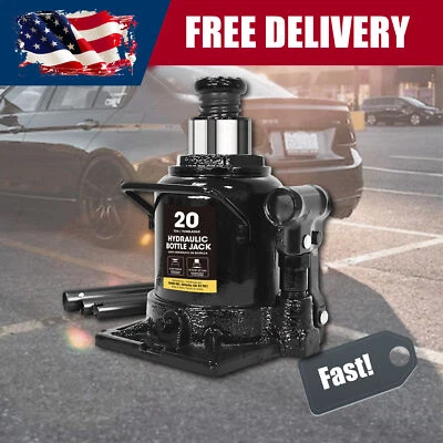 Gato de botella rojo grande de bajo perfil para reparación automática y elevación de casa, negro, 20 toneladas Foto 1 de 4