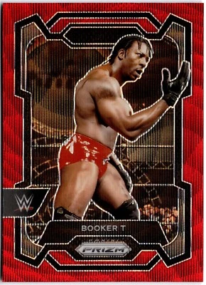 Booker T 2024 Panini Prizm WW Red Wave Prizm #160 WWE Legends - Image 1 of 2