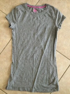 SO T Shirt Girls Small Round Neck Short Sleeve Solid Gray - Picture 1 of 4