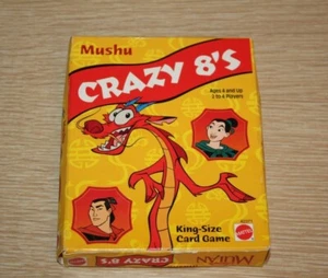 MULAN Mushu Crazy 8's Eights King-Size Card Game Disney Mattel 1999 NEW RARE - Picture 1 of 7