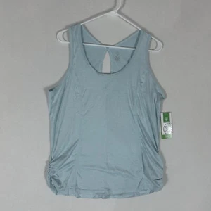 Gaiam NEW Hatha Tank Womens XL Starlight Blue Geather Shirt Scoop Neck NWT - Picture 1 of 11