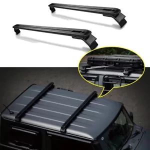2PCS Suzuki Jimny 5-door Black Crossbar 2019-2024 Luggage Rails Roof Crossbar - Picture 1 of 6