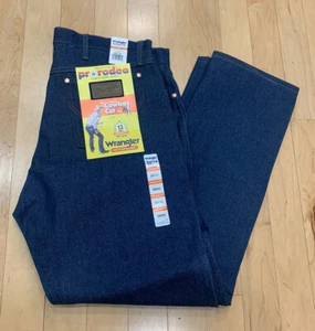 Vintage 90s Wrangler Y2K NOS New Rodeo Cowboy Cut 38x32 Herren Jeans Denim Dark - Bild 1 von 11