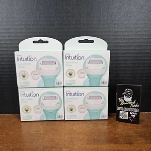 Lot Of 4 Schick Intuition Naturals Aloe Sensitive Care Razor Refill Cartridges - Picture 1 of 5