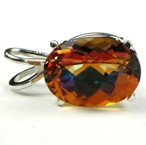 925 Sterling Silver Pendant, Twilight Fire Topaz, SP004 - Picture 1 of 4