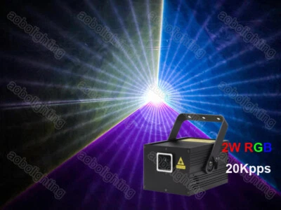 2W RGB stage laser lighting projector 20Kpps Scanner disco DJ Party laser lights - Image 1 of 4