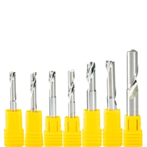 2pc Aluminum End Milling Single Flute CNC Router Cutting Bit SHK 4mmx12/17/22mm - Picture 1 of 5