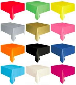 Rectangle Plastic Table covers Wipe Clean Party Table cloth Covers UK - Picture 1 of 27