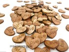 LOVE HEART TABLE DECORATION WOODEN RUSTIC WEDDING VINTAGE FAVOURS PERSONALISED