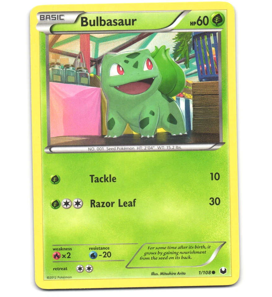 Pokemon 2012 Near Mint NM Bulbasaur Dark Explorers 1/108 Card - Image 1 of 1