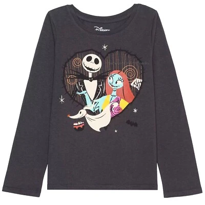The Nightmare Before Christmas Halloween Girls T Shirt Top Size 4- 10 Tee Sally - Image 1 of 2