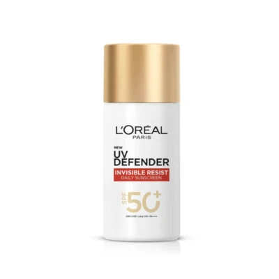 L'Oreal Paris UV Defender Invisible Resist Daily Sunscreen SPF 50+ PA++++ (50ml) - Image 1 of 4