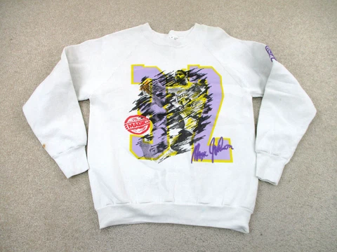 VINTAGE Los Angles Lakers Sweater Adult Medium Basketball Magic Johnson Mens* Cover