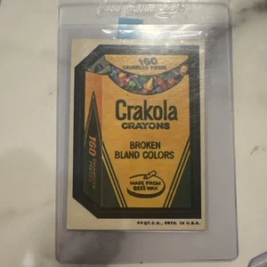 Wacky Packages 3rd Series 1973 Crakola Crayons Vintage Die Cut Sticker - Bild 1 von 2