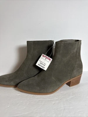 Dolce Vita Gray Suede Ankle Boot Size 8 Zipper Back - Image 1 of 4