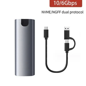 Compact and Portable External M2 NVMe NGFF SSD Case Enclosure Type C USB 3 2 - Afbeelding 1 van 14