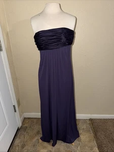 David's Bridal Dark Purple Strapless Bridesmaid Formal Dress Size 6 - Picture 1 of 3