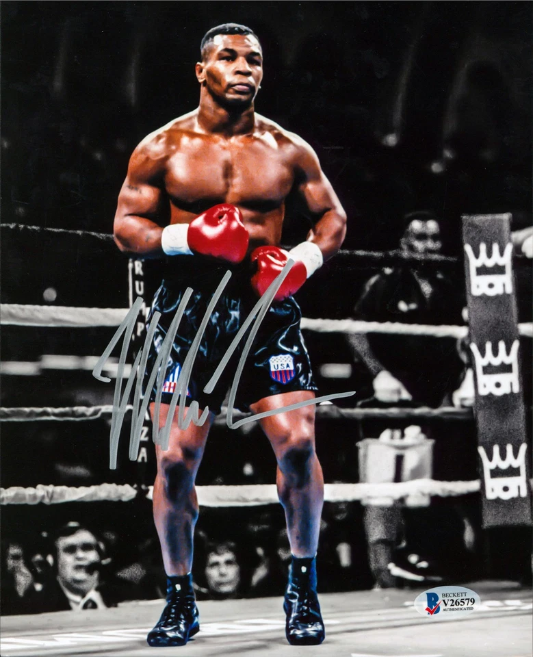 Mike Tyson Auténtico Firmado 8x10 Foco Vertical Foto Autografiado BAS Foto 1 de 1