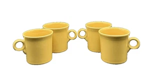 Set of 4 Fiesta Ware 10 Oz Sunflower Ring Coffee Mugs - Picture 1 of 9