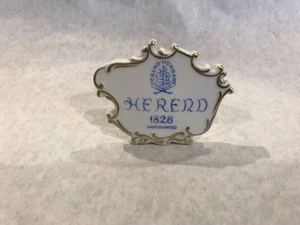 Letrero de distribuidor de porcelana Herend de 3,3" x 2,65" - 1826 - Imagen 1 de 5