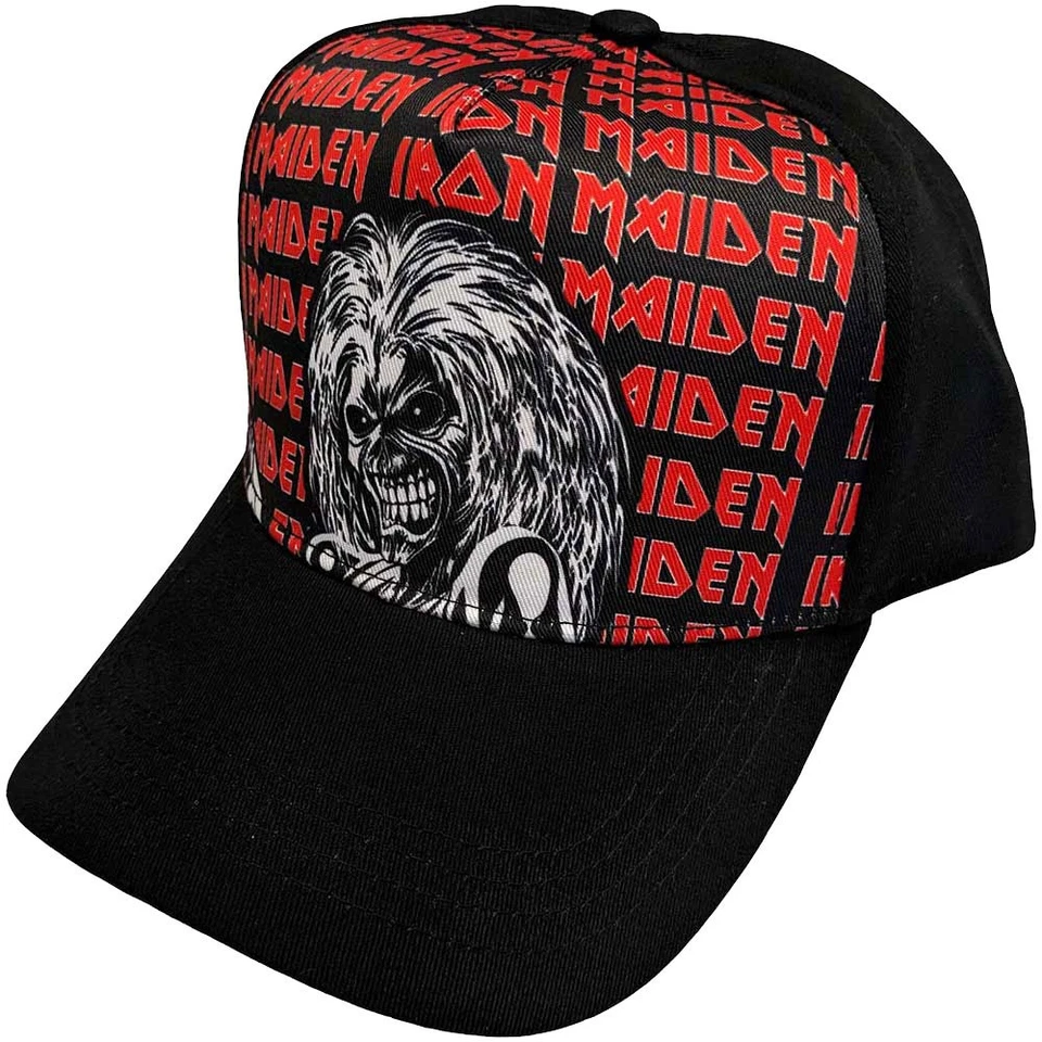Iron Maiden Eddie Logo Repeat Baseball Cap Size One Size - Image 1 of 1