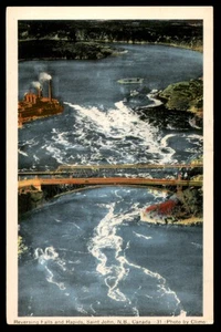 Postcard Reversing Falls and Rapids with Bridge, Saint John, N.B., Canada - Picture 1 of 2