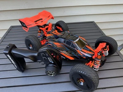 Traxxas Jato 4x4 VXL 1/8 Brushless Electric Racing Buggy Orange Full Build RACE - Image 1 of 4