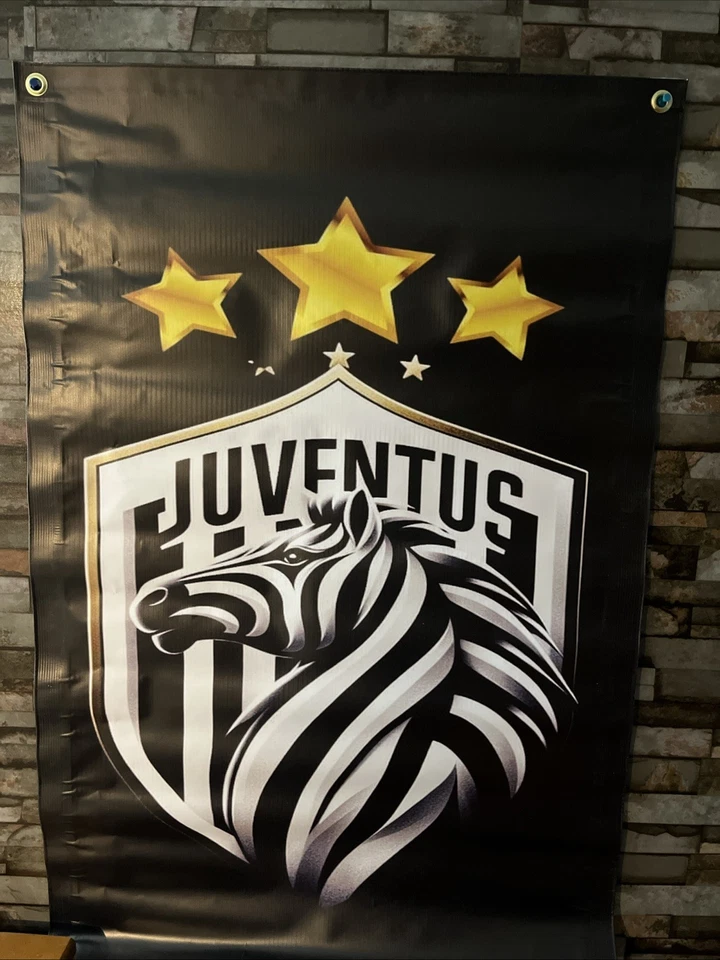 JUVENTUS Fútbol CLUB ITALIANO Banner Personalizado 3x 2 Pies Vinilo Colgar Hombre Cueva ⚽️ Foto 1 de 4