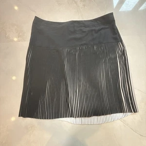 Lane Bryant Rock Übergröße 20 schwarz weiß Akkordeon gestreift Plissee Karriere Neu mit Etikett - Bild 1 von 10